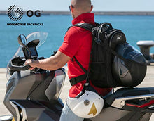 Carica l&#39;immagine nel visualizzatore di Gallery, OG Online&amp;Go CityRunner Zaino Moto, Impermeabile, Espandibile 30-35L, Borsa...