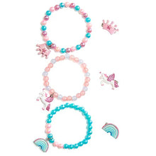 Carica l'immagine nel visualizzatore di Gallery, Braccialetti colorati con unicorno, per bambine, set di gioielli per... - Ilgrandebazar