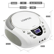 Carica l&#39;immagine nel visualizzatore di Gallery, LONPOO Lettore CD Portatile, Radio Portatili Boombox MP3 Portatili...