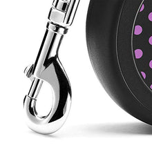 Carica l&#39;immagine nel visualizzatore di Gallery, FLEXI Design Guinzaglio avvolgibile, Medium, Fettuccia, 5m, M, nero / fucsia - Ilgrandebazar
