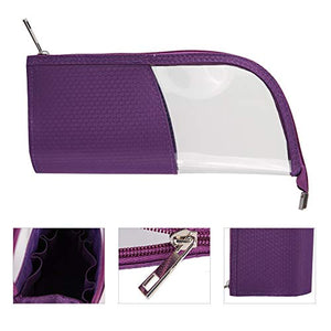 Organizzatore per pennelli trucco, astuccio penne da ufficio, Viola