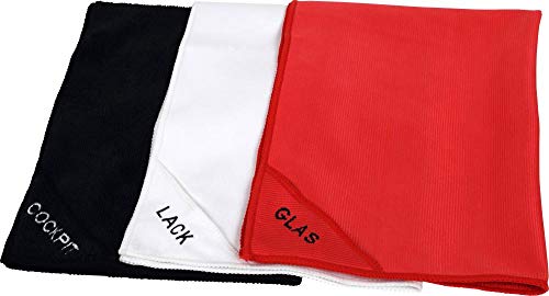 SECUVISION, set di 3 panni in microfibra, 40 x 40 cm, ideali numero: 1