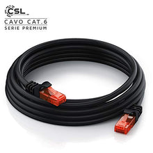 Carica l&#39;immagine nel visualizzatore di Gallery, CSL - 3m Cavo di Rete - Cat.6 Ethernet Gigabit LAN RJ45-10 100 I 3,0m Nero