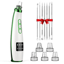 Carica l'immagine nel visualizzatore di Gallery, Aspiratore Punti Neri Professionale Rimozione di Comedone Viso Pulitore dei Pori Vacuum Ricaricabile USB Display a Schermo 5 Testine per Estrattore Comedone Brufoli Grasso 7 Aghi per l'Acne