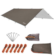 Carica l&#39;immagine nel visualizzatore di Gallery, Unigear Tenda Parasole da Campeggio Tarp Telone 300cm x 400cm, Marrone