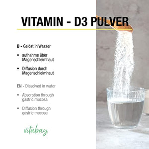 Vitabay Vitamina D3 10.000 UI 365 porzioni, Dosaggio Alto, Dose Giornaliera 1000 UI al Giorno (Ogni 10 Giorni), Una Compressa di Vitamina D Ogni 10 Giorni