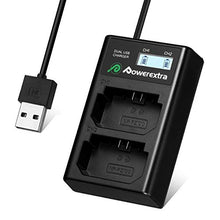 Carica l&#39;immagine nel visualizzatore di Gallery, Powerextra - Caricabatteria Dual USB con display LCD per Sony NP-FZ100,...