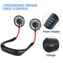 Carica l&#39;immagine nel visualizzatore di Gallery, Ventilatore Portatile Personale,Ventilatore Indossabile da Nero
