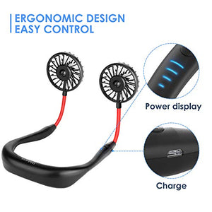 Ventilatore Portatile Personale,Ventilatore Indossabile da Nero
