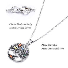 Carica l&#39;immagine nel visualizzatore di Gallery, Collana Donna in Argento 925,Albero Della Vita Ciondolo Cubic Zirconia... - Ilgrandebazar