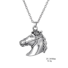 Carica l'immagine nel visualizzatore di Gallery, Lemegeton Fashion Collana Ciondolo a Forma di Testa Cavallo Stile Etnico... - Ilgrandebazar