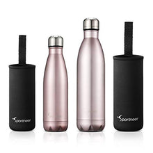 Carica l&#39;immagine nel visualizzatore di Gallery, Sportneer® Bottiglia Acqua in Acciaio Inox, Portatile 750ml, Nuovo Oro Rosa - Ilgrandebazar
