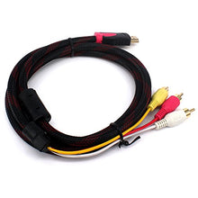 Carica l'immagine nel visualizzatore di Gallery, Yilan, cavo in fibra di nylon intrecciato da 1,5 m, HDMI maschio a RCA... - Ilgrandebazar