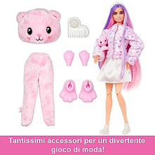 Carica l'immagine nel visualizzatore di Gallery, Barbie - Barbie Cutie Reveal Serie Pigiamini, bambola con costume da orsacchiotto di peluche, t-shirt Love, accessori e 10 sorprese cambia colore, giocattolo per bambini, 3+ anni, HKR04