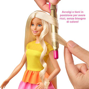 Barbie- Ricci Perfetti, Bambola Bionda con Capelli Lunghi da Pettinare con... - Ilgrandebazar
