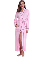 Carica l'immagine nel visualizzatore di Gallery, Aibrou Vestaglie Donna Cotone, Pigiama Kimono da Notte, Camicia L, Rosa-donna - Ilgrandebazar