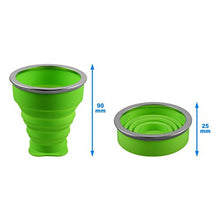 Carica l'immagine nel visualizzatore di Gallery, shibby Silicone Pieghevole - Bicchiere Colore Rosso, Coppa da Viaggio Verde