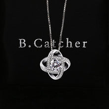 Carica l&#39;immagine nel visualizzatore di Gallery, B.Catcher Collana con pendenti gemelli in zircone cubico ed argento 925 - Ilgrandebazar
