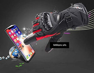 Guanti Moto Invernali 100% Impermeabili Termici, XL, Nero-Mod.1 - Ilgrandebazar