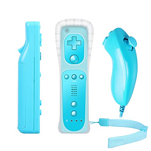 PowerLead Remote Controller per Wii con Motion Plus Integrato e Nunchuck Blu