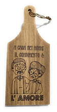 Carica l'immagine nel visualizzatore di Gallery, Tagliere in legno idea regalo nonni/regalo Natale nonni/regalo festa dei nonni