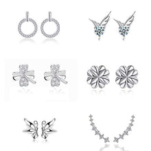 Carica l&#39;immagine nel visualizzatore di Gallery, Yolistar 6 Paia Donna Orecchini in Argento 925, di Cristallo,... - Ilgrandebazar
