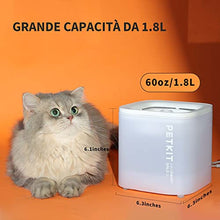 Carica l&#39;immagine nel visualizzatore di Gallery, PETKIT CYBERTAIL Fontanella per Gatti, Fontanella per Gatti Senza Fili,25dB Silenziosa,Fontanella per Cani,con Luci A LED,3.0 Aggiornare l&#39;elemento Filtrante,Pompa dell&#39;Acqua Senza Fili,1.8 L