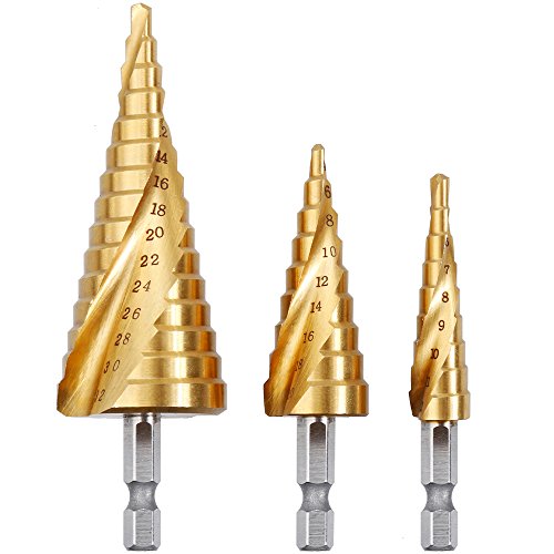 Rovtop Kit 3 Punte Coniche in Acciaio HSS per Trapano HSS, 10cm - Ilgrandebazar