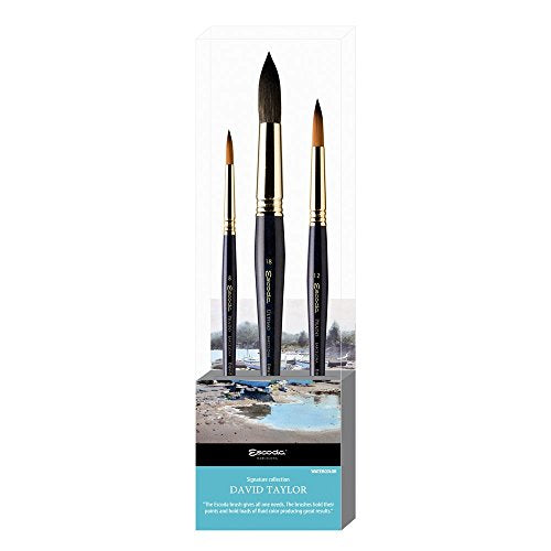Escoda David Taylor-Set Di 3 Pennelli - Ilgrandebazar