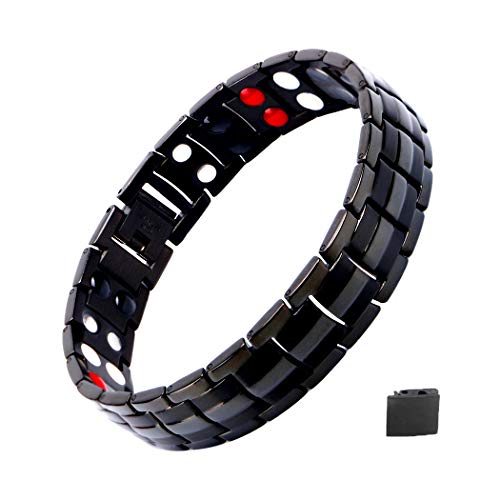 Terapia magnetica bracciali in titanio per uomo o donna sana Sleek polsino... - Ilgrandebazar