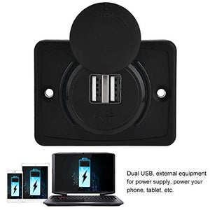 Presa usb auto, di ricarica per caricabatterie con porta USB ABS...