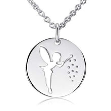 Carica l&#39;immagine nel visualizzatore di Gallery, MATERIA donna collana con ciondolo a forma di fata Elfe Argento 925 rodiato... - Ilgrandebazar