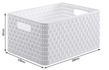 Carica l&#39;immagine nel visualizzatore di Gallery, Rotho Contenitore Country Box, Effetto Rattan, Bianco box A4 / 18 L,