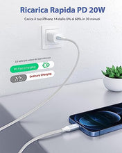Carica l'immagine nel visualizzatore di Gallery, Cavo USB C a Lightning 1.8M Ricarica Tipo C, Carica Rapida Caricatore per iPhone 14 13 12 Pro Max Mini 11 SE 2020 X/XS Max/XR/8/7/6s/6 Plus 5s/5c/iPad