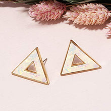 Carica l&#39;immagine nel visualizzatore di Gallery, BONALUNA Da Donna Geometrica Cornice Cavi con Mano Glitter Crema Triangle - Ilgrandebazar