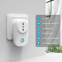 Carica l&#39;immagine nel visualizzatore di Gallery, Presa Intelligente WiFi, Maxcio Smart Italiana 16A Compatibile 1 Pack