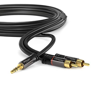 KabelDirekt 2m Cavo RCA a Jack Y, (Coassiale Audio Stereo 2 Connettori 2 m
