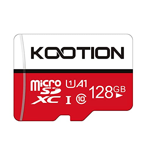 KOOTION 128GB Scheda di Memoria Micro SD U1 A1 4K Scheda MicroSDXC 128 Giga Classe 10 UHS-I Memory Card TF Alta Velocità Fino a 100MB/s per Telefono,Videocamera,Gopro