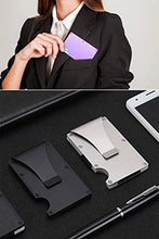 Carica l'immagine nel visualizzatore di Gallery, MUCO Porta Carte Di Credito Portafoglio Protezione RFID Metallo Porpora