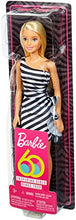 Carica l&#39;immagine nel visualizzatore di Gallery, Mattel Barbie 60° Anniversario, Bambola con Vestito a Righe Bianco e Nero,... - Ilgrandebazar