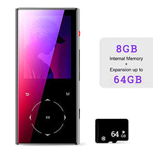 Carica l&#39;immagine nel visualizzatore di Gallery, Walkercam MP-7 8GB Bluetooth 4.1 Lettore MP3 con Pulsante a Nero02