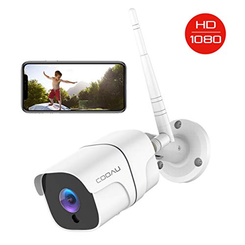 Telecamera di Sorveglianza 1080P WiFi Esterno, COOAU Videocamere...