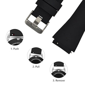 MroTech 22 mm Cinturino di Ricambio Silicone compatibile per Samsung Nero - Ilgrandebazar