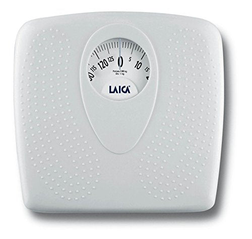 Laica Bilancia PL8019 Pesapersone Meccanica, 130 Kg, Colore Bianco