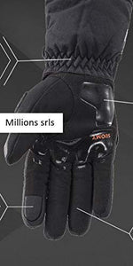 Guanti Moto Invernali 100% Impermeabili Termici, XL, Nero-Mod.1 - Ilgrandebazar