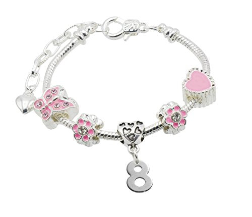 'Pretty in Pink' Birthday braccialetto per bambina con confezione regalo –... - Ilgrandebazar