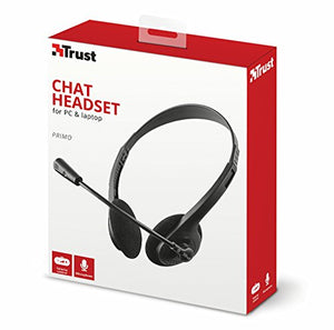 Trust 21665 Primo Cuffie con Microfono, Nero - Ilgrandebazar