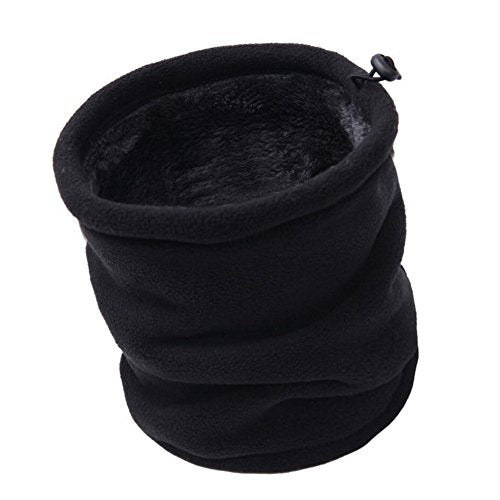 QXuan Fleece Scaldacollo Uomo Donna Collo Pile Termico Invernale Sport Nero - Ilgrandebazar