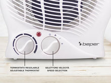 Carica l'immagine nel visualizzatore di Gallery, BEPER P203TER201 Termoventilatore da Bagno con Termostato Regolabile - Scaldino Elettrico Bagno Basso Consumo, 2000W