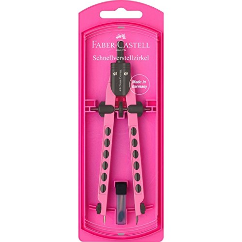 Faber-Castell, Factory Neon, 174335, compasso a regolazione rapida. Pink - Ilgrandebazar